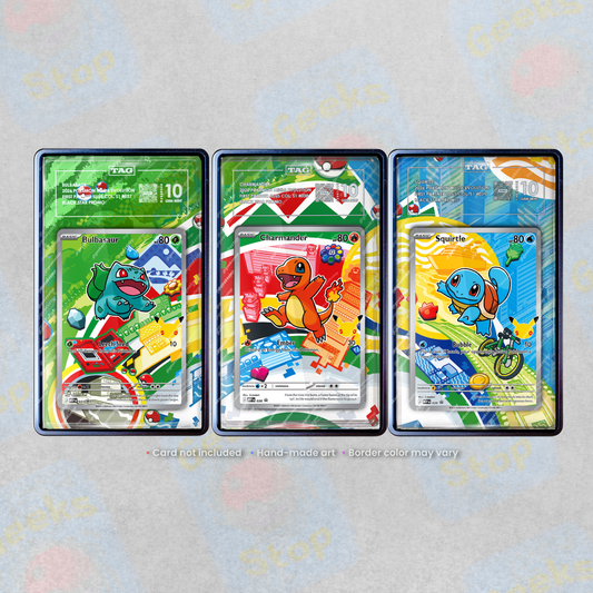 Bulbasaur Charmander Squirtle First Partner PSA TAG BGS | Extended Art Display Case for Pokemon