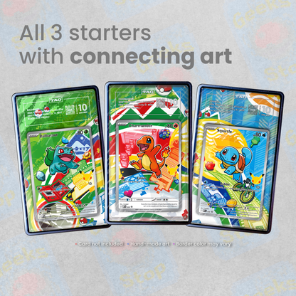 Bulbasaur Charmander Squirtle First Partner PSA TAG BGS | Extended Art Display Case for Pokemon