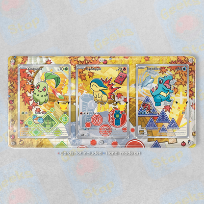 Chikorita Cyndaquil Totodile First Partner Illustration Series 2 | Extended Art Display Case