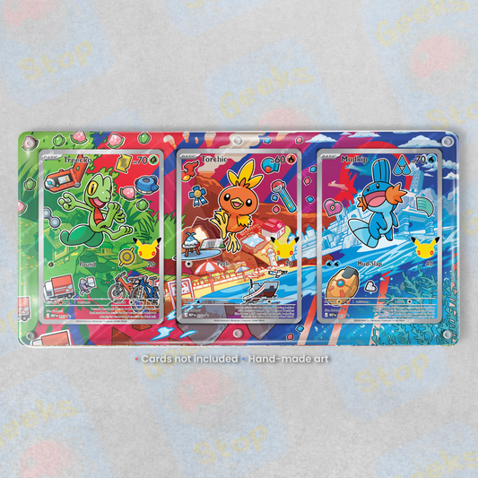 Treecko Torchic Mudkip First Partner Illustration Series 3 | Extended Art Display Case