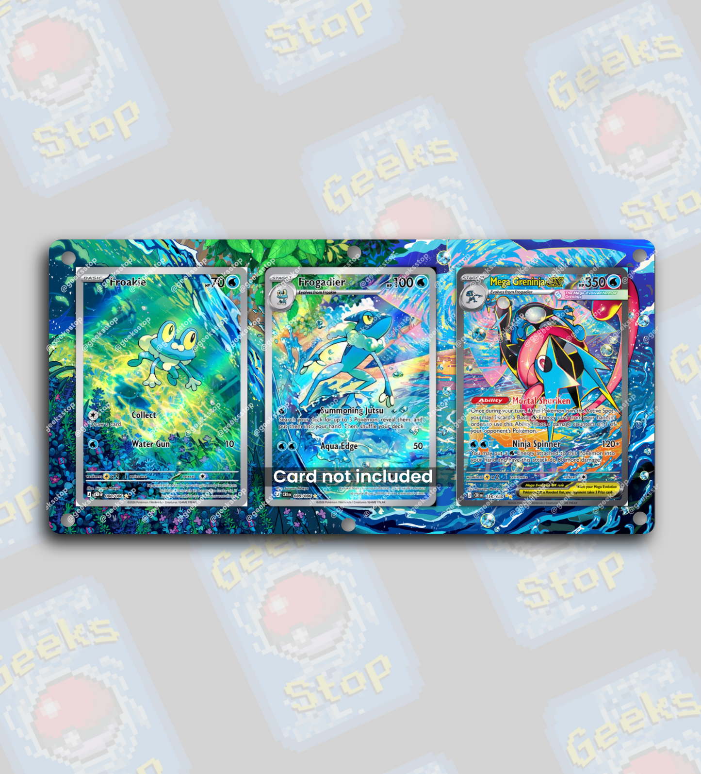 Froakie Frogadier Mega Greninja ex SAR | Pokemon Extended Art Display Case