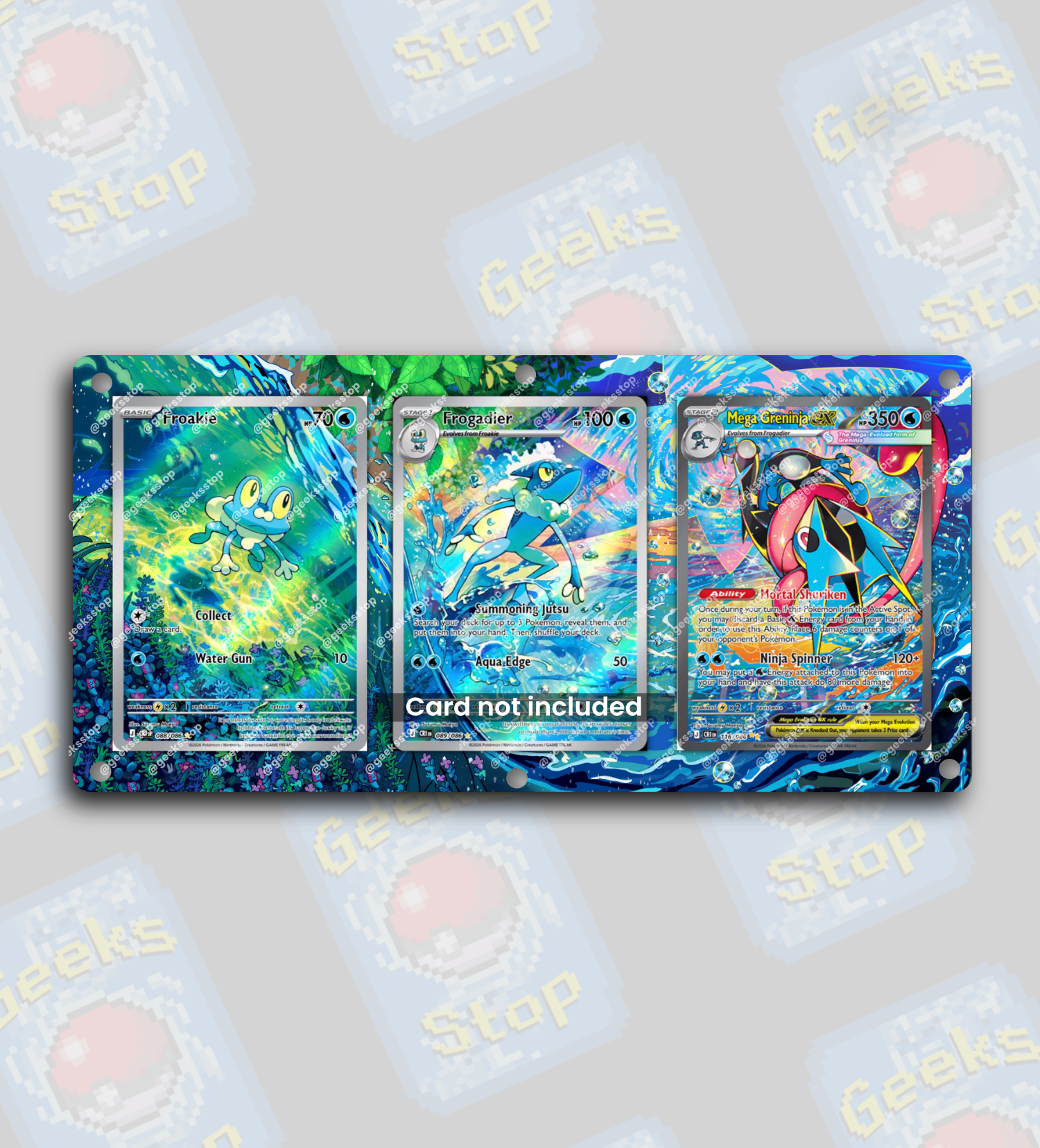 Froakie Frogadier Mega Greninja ex SAR | Pokemon Extended Art Display Case