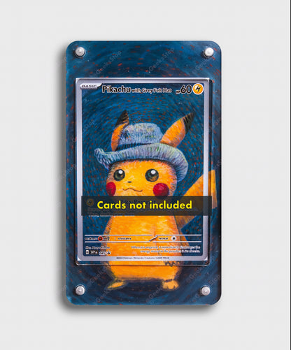 Pikachu with Grey Felt Hat | Card Display Case Extended Art for Pokemon Card