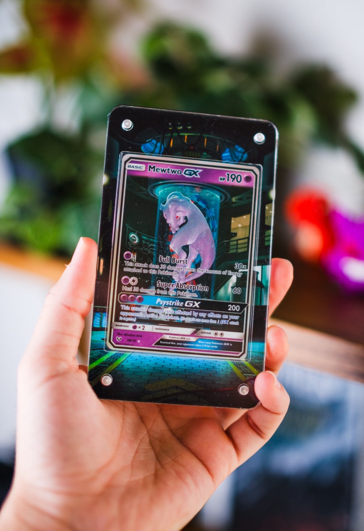 Mewtwo GX Mewtube | Card Display Case Extended Art for Pokemon Card