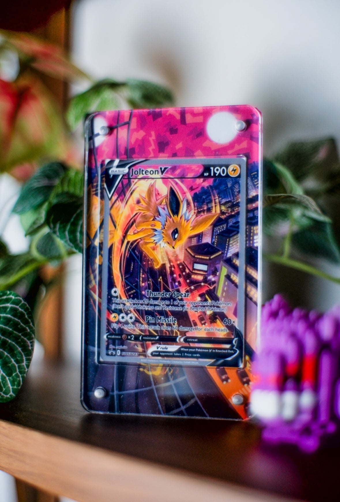 Jolteon V Promo Alt | Card Display Case Extended Art for Pokemon Carde