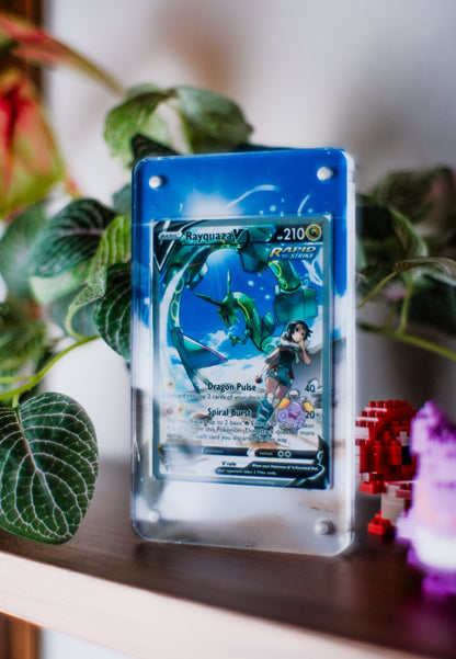 Rayquaza V Alternate Art | Card Display Case Extended Art for Pokemon Card