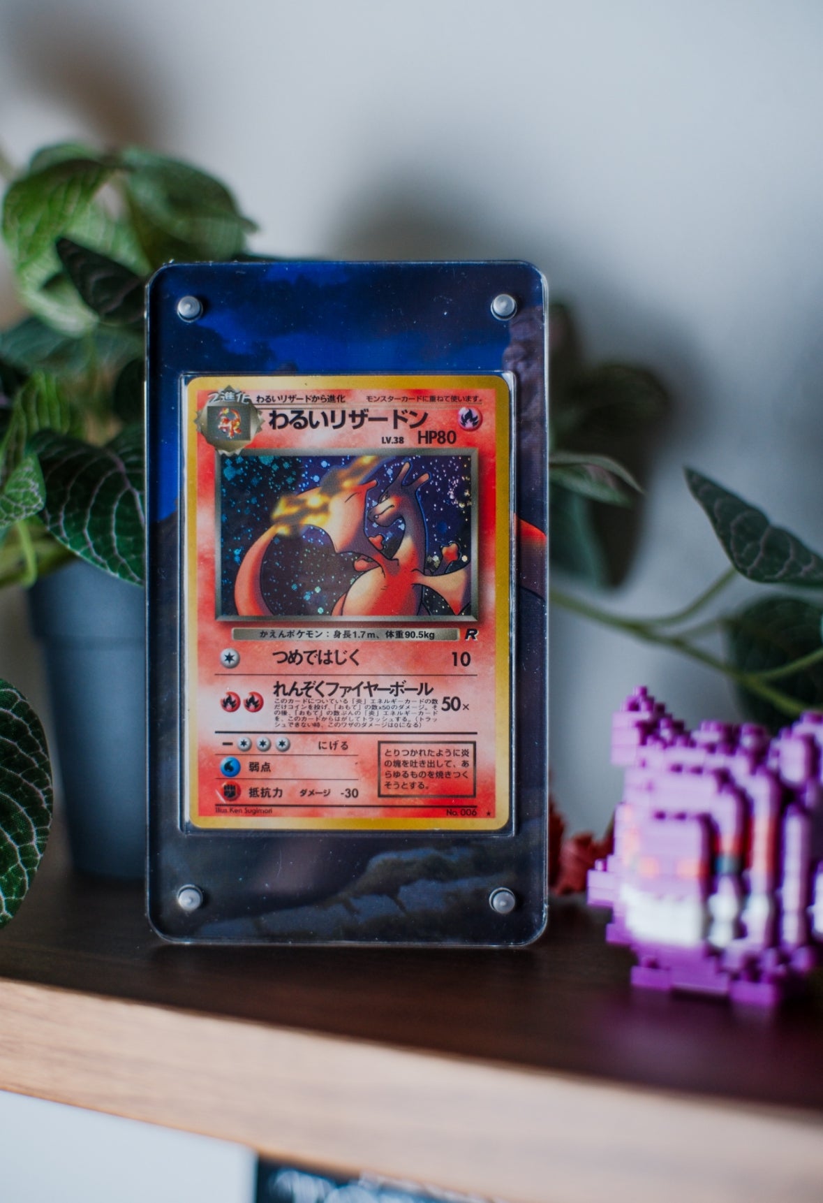 Dark Charizard Rare Custom Pokémon Card Display Case