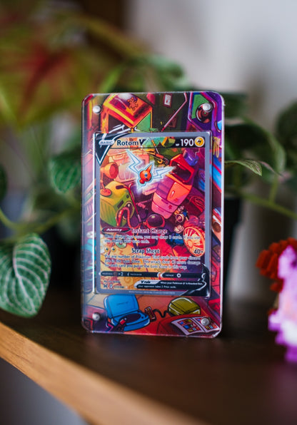 Rotom V Alternate Art | Card Display Case Extended Art for Pokemon Car GeeksStop Rotom V Alternate Art | Card Display Case Extended Art for Pokemon Car GeeksStop