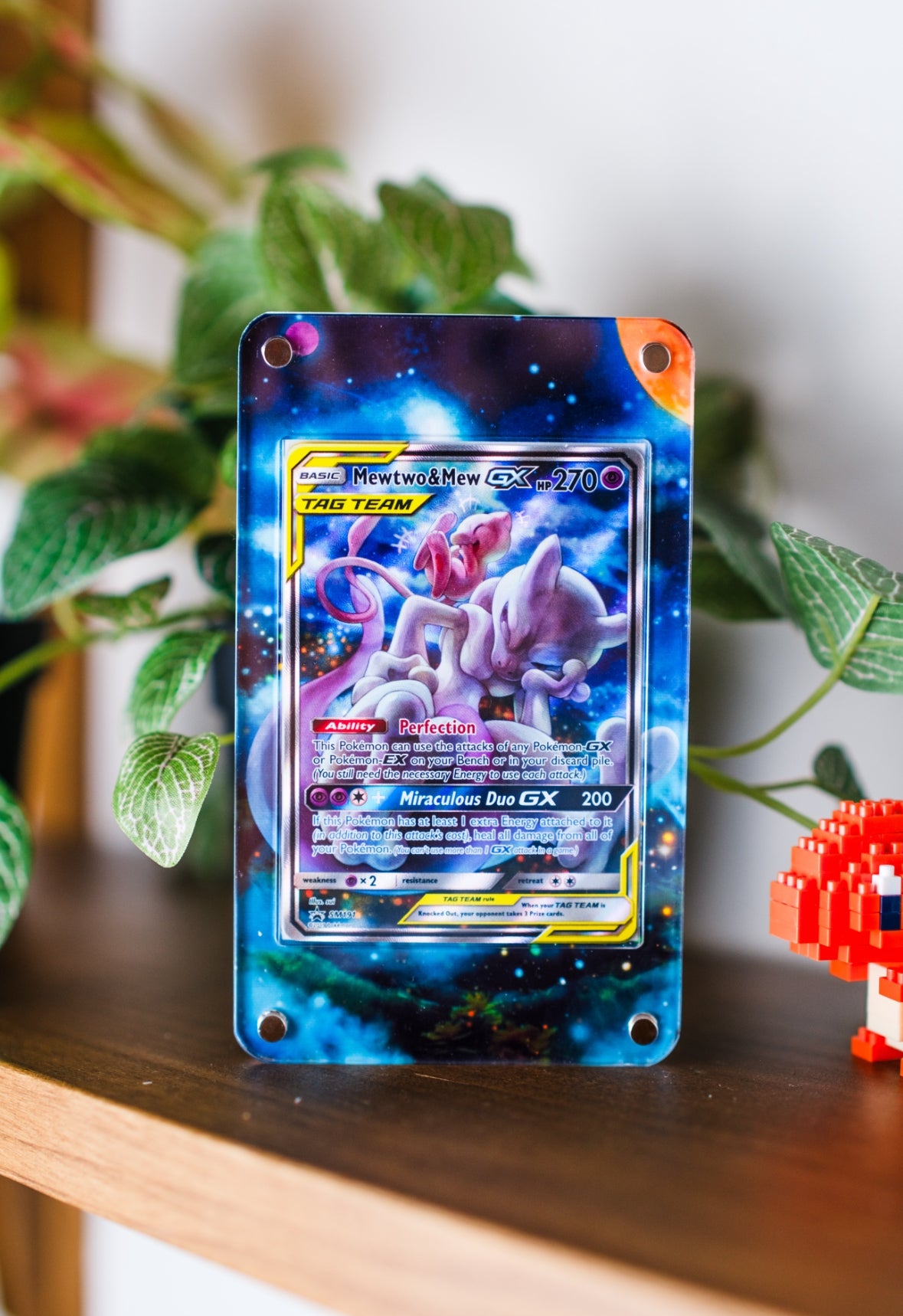 Mewtwo & Mew GX | Card Display Case Extended Art for Pokemon Card