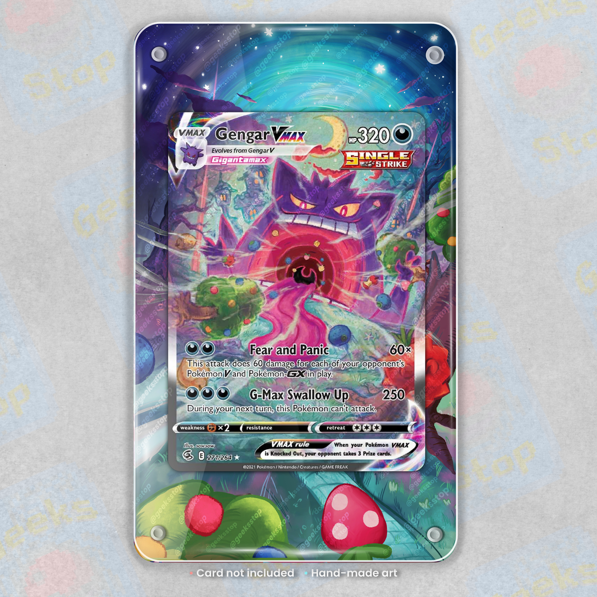 Gengar VMAX Alternate Art | Extended Art Display Case for Pokemon