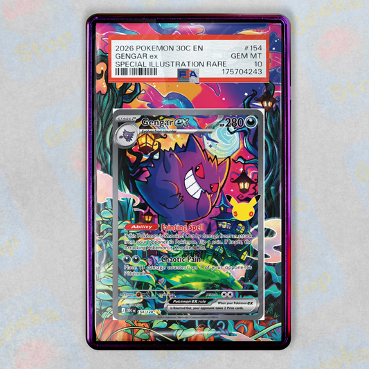 Gengar ex #154 30th Celebration Anniversary set PSA TAG Graded slab Extended Art Display Case