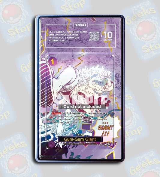 Gum-Gum Giant Alt Art PRB-02 PSA TAG Beckett | Extended Art Display Case for One Piece Card
