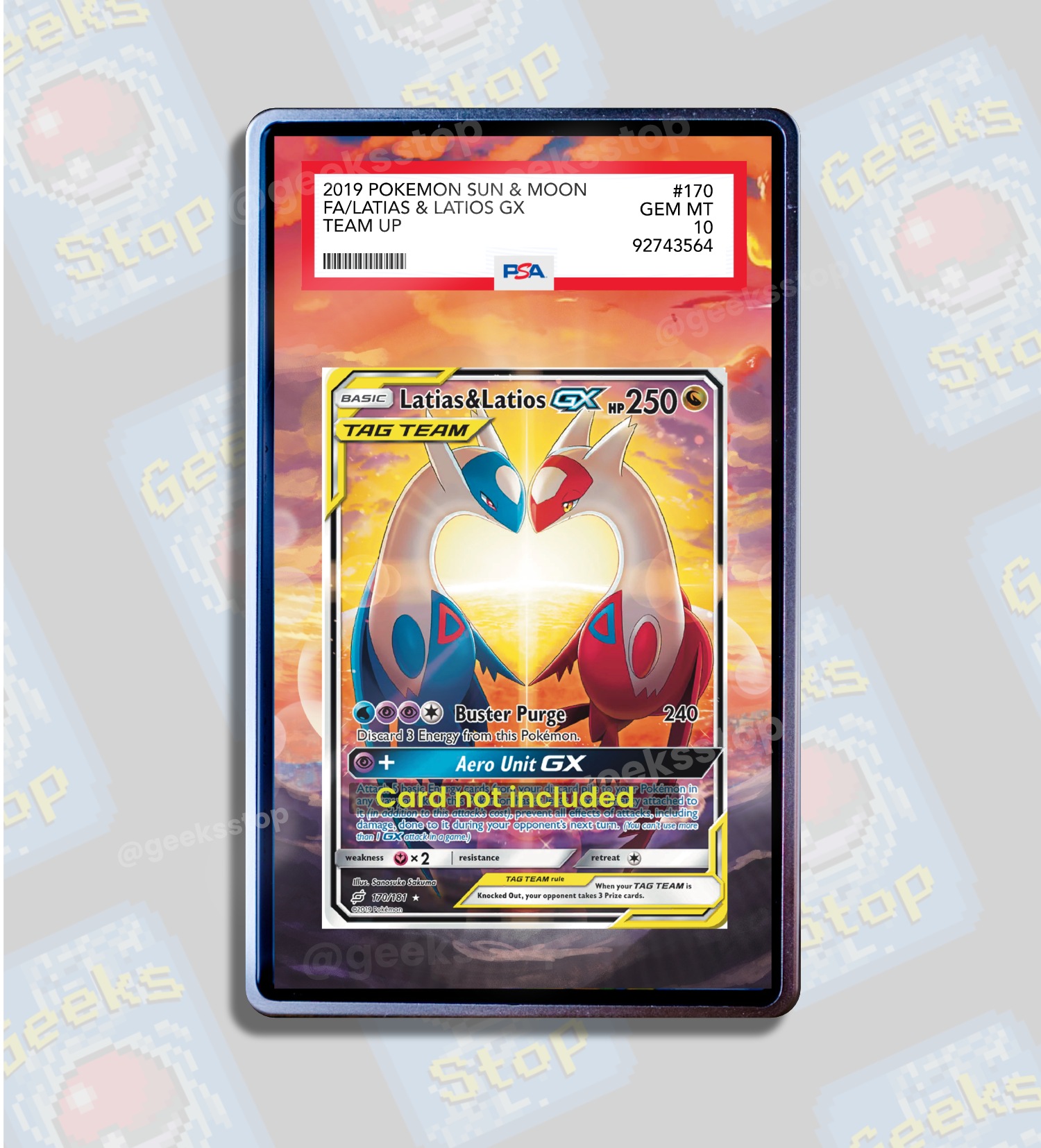 Latias Latios GX PSA BGS | Display Case Extended Art for Pokemon Card