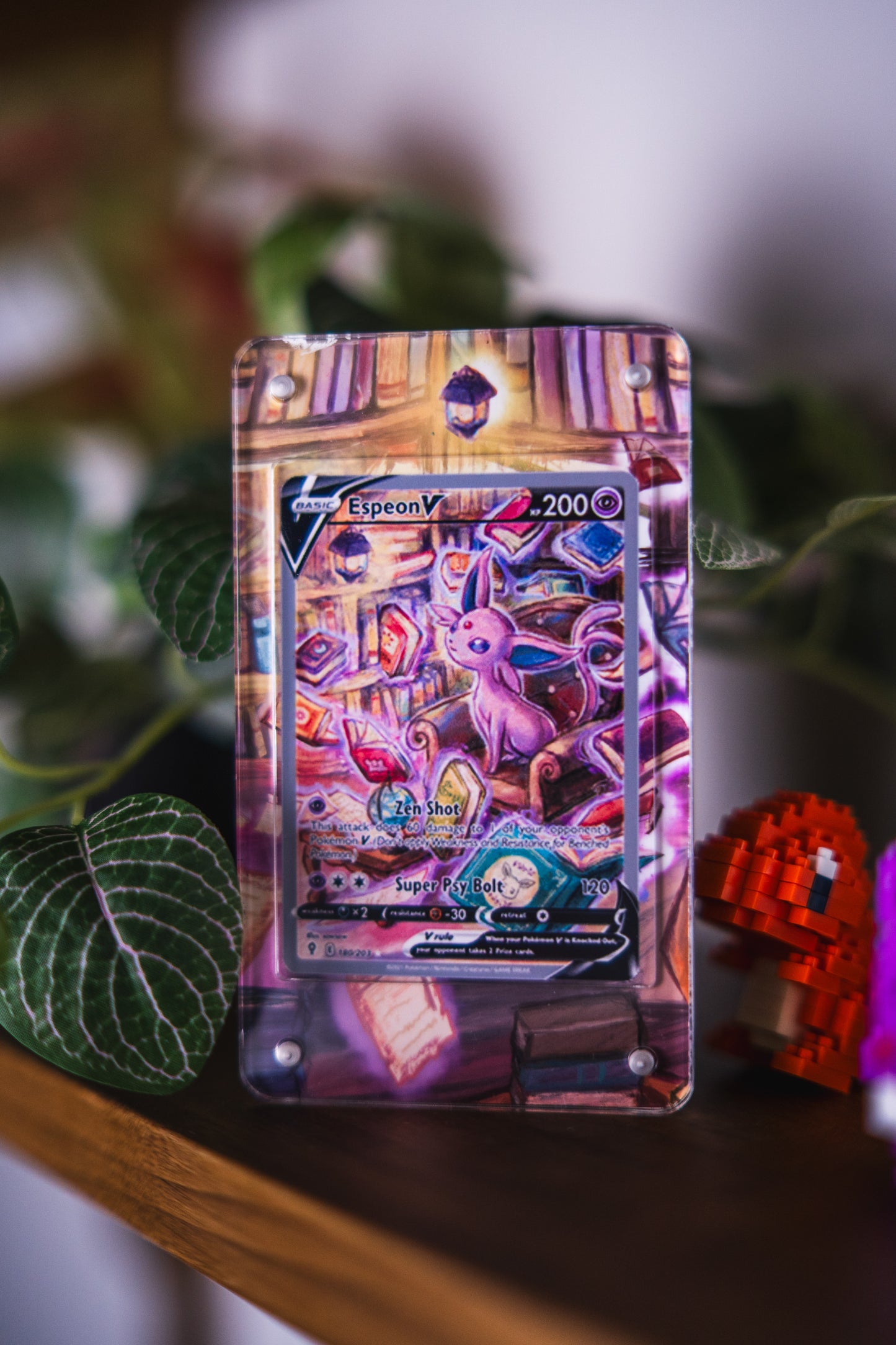 Espeon V Alternate Art Extended Art Custom Pokemon Card Display Case