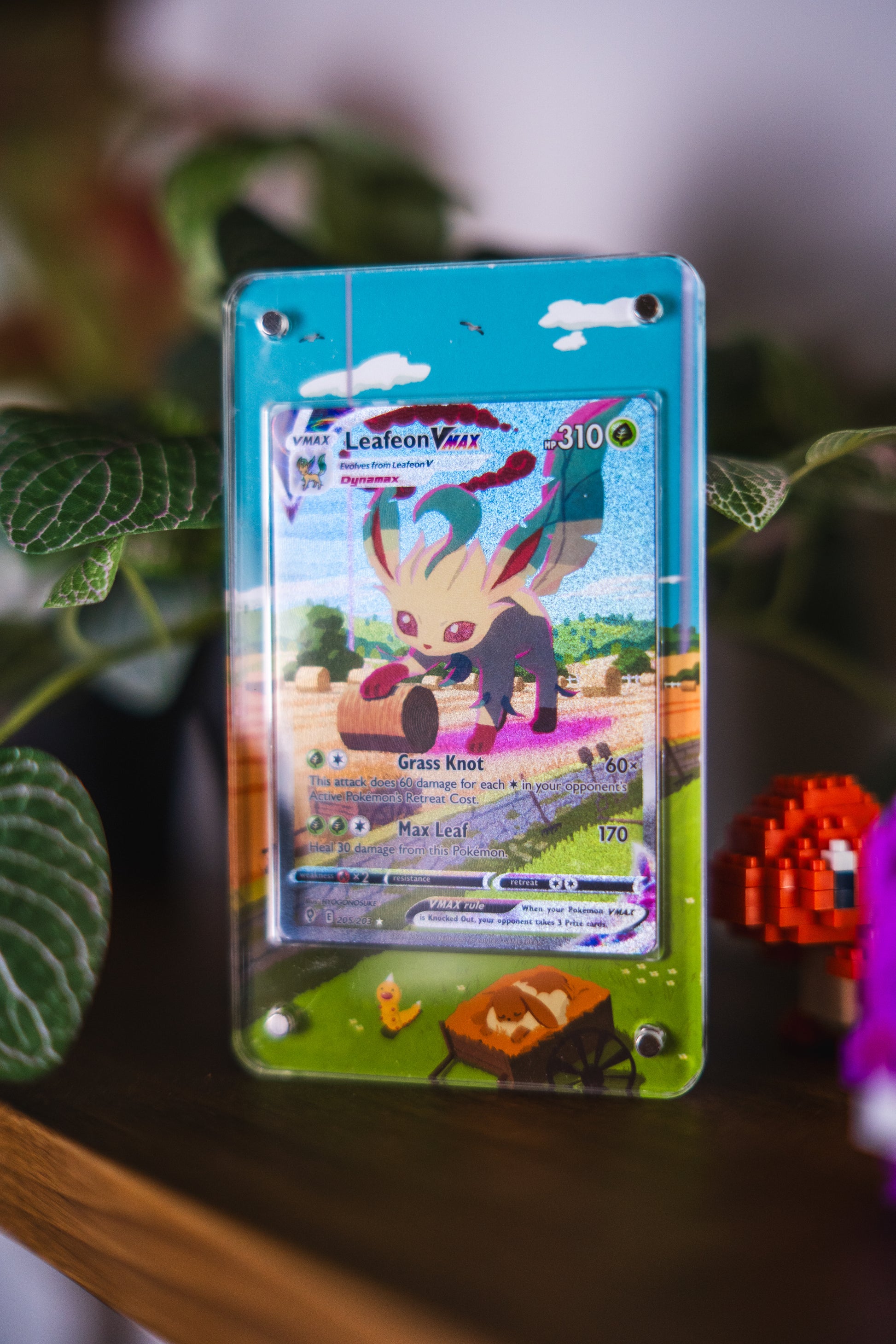 Leafeon VMAX Alternate Art | Card Display Case Extended Art for Pokemon Card