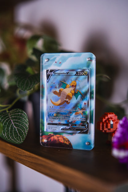 Dragonite V Alt Art | Display Case Extended Art for Graded Pokemon Slab