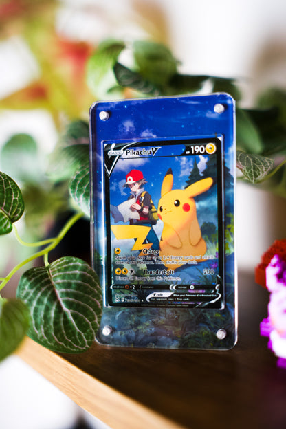 Pikachu V TG16 Extended Art Custom Pokemon Card Display Case