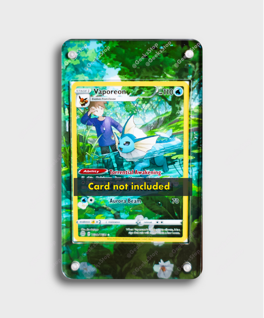 Vaporeon SWSH09 Extended Art Display Case for Pokémon Card