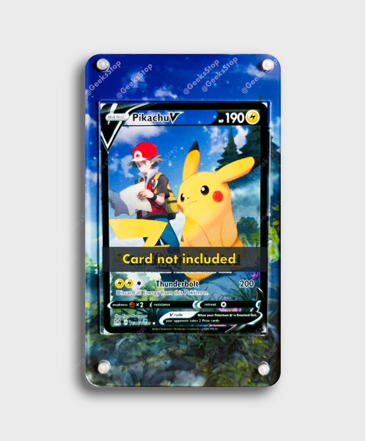 Pikachu V TG16 Extended Art Custom Pokemon Card Display Case