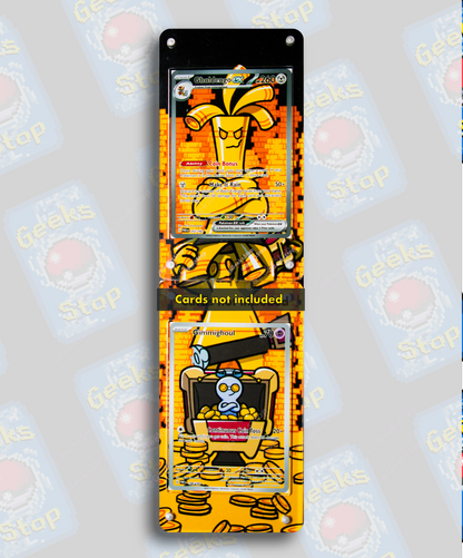 Gholdengo ex and Gimmighoul | Card Display Case Extended Art for Pokemon Card