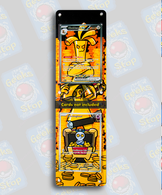 Gholdengo ex and Gimmighoul | Card Display Case Extended Art for Pokemon Card