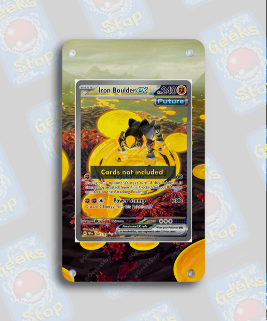 Iron Boulder ex SIR | Card Display Case Extended Art for Pokemon Card