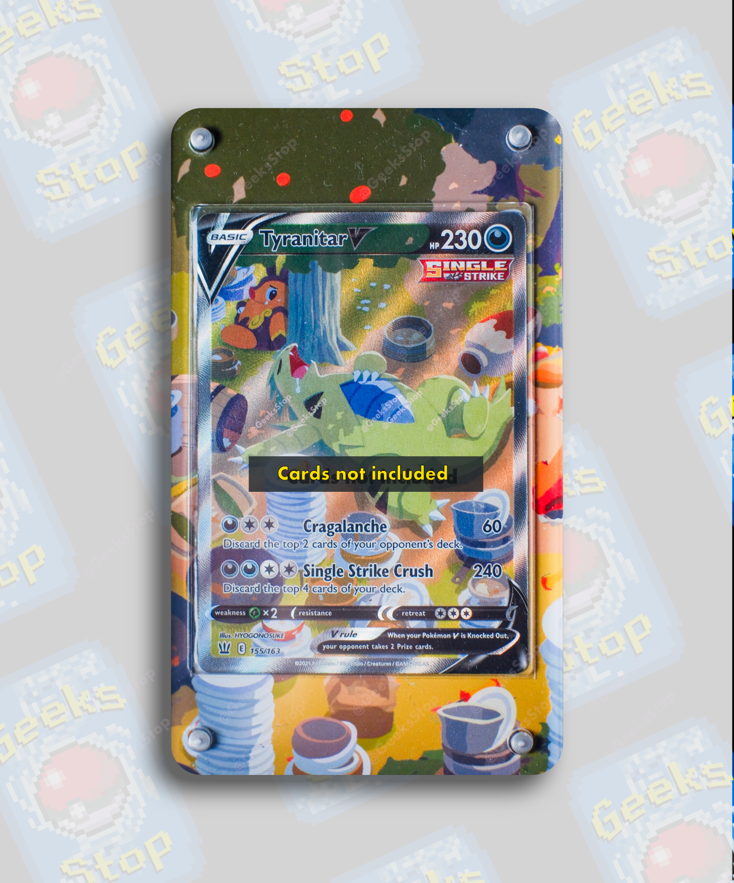 Tyranitar V Alternate Art | Card Display Case Extended Art for Pokemon Card