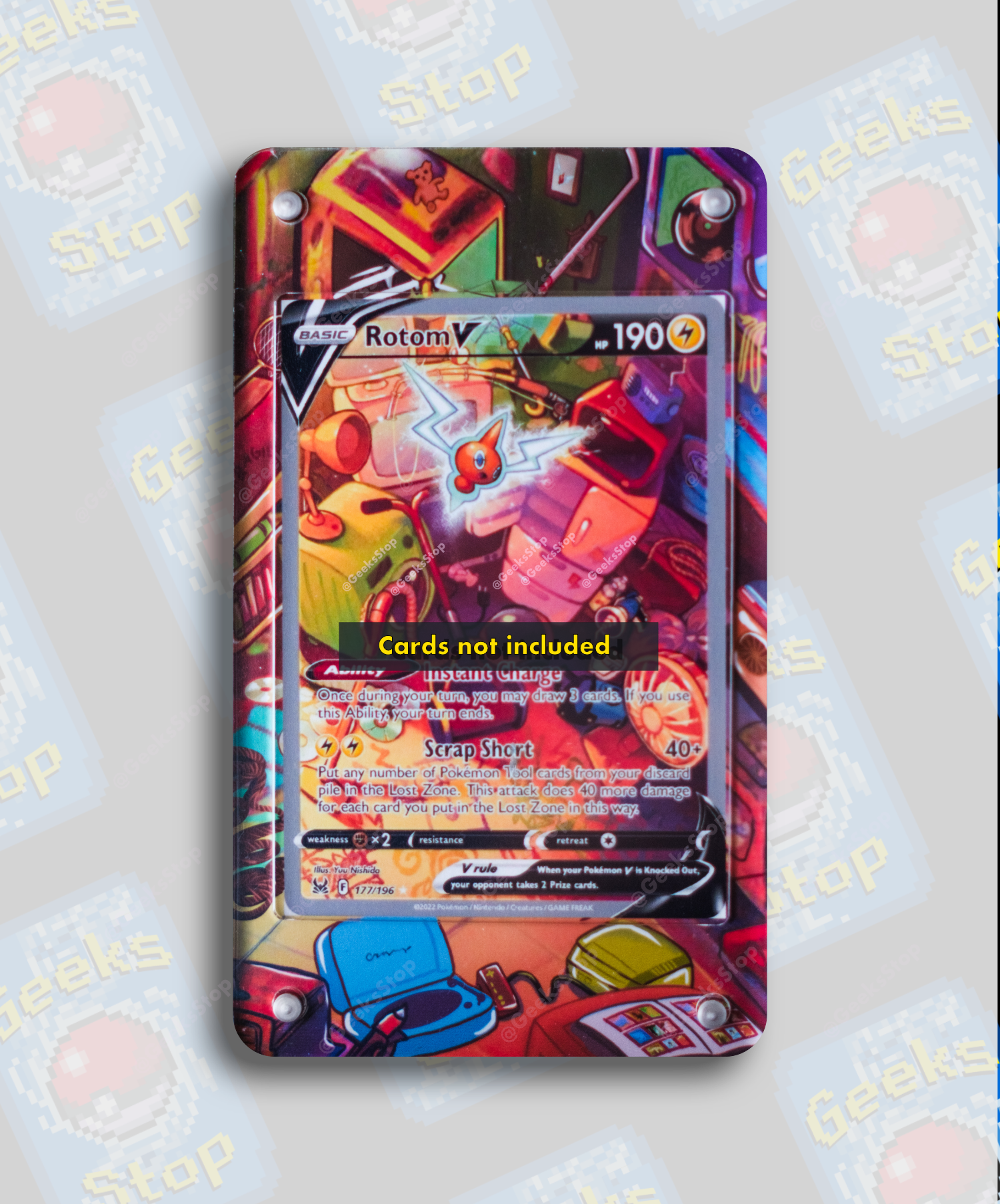 Rotom V Alternate Art | Card Display Case Extended Art for Pokemon Card