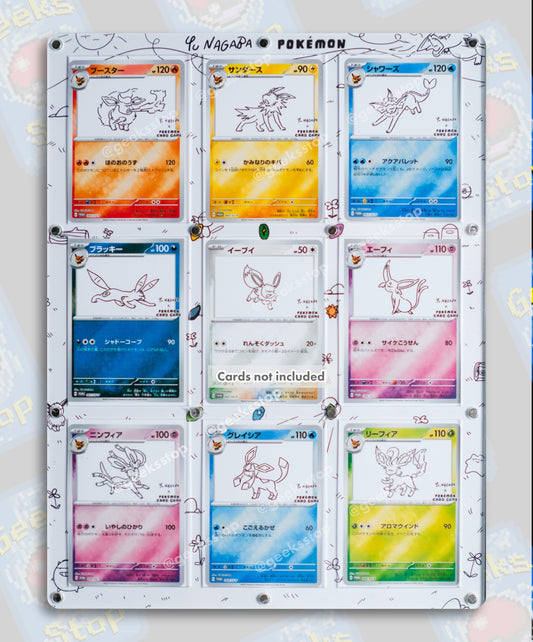 Yu Nagaba x Pokemon Eevee’s Special Promo Set | Card Display Case Extended Art for Pokemon Card