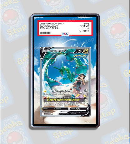 Rayquaza V Alt Art PSA BGS | Display Case Extended Art for Graded Pokemon Slab