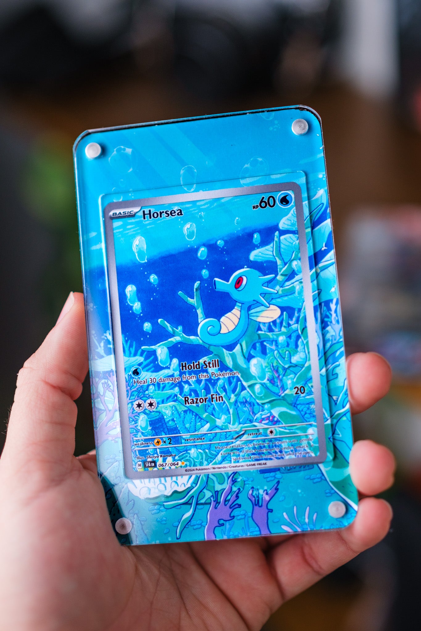 Horsea IR | Extended Art Display Case for Pokémon Card