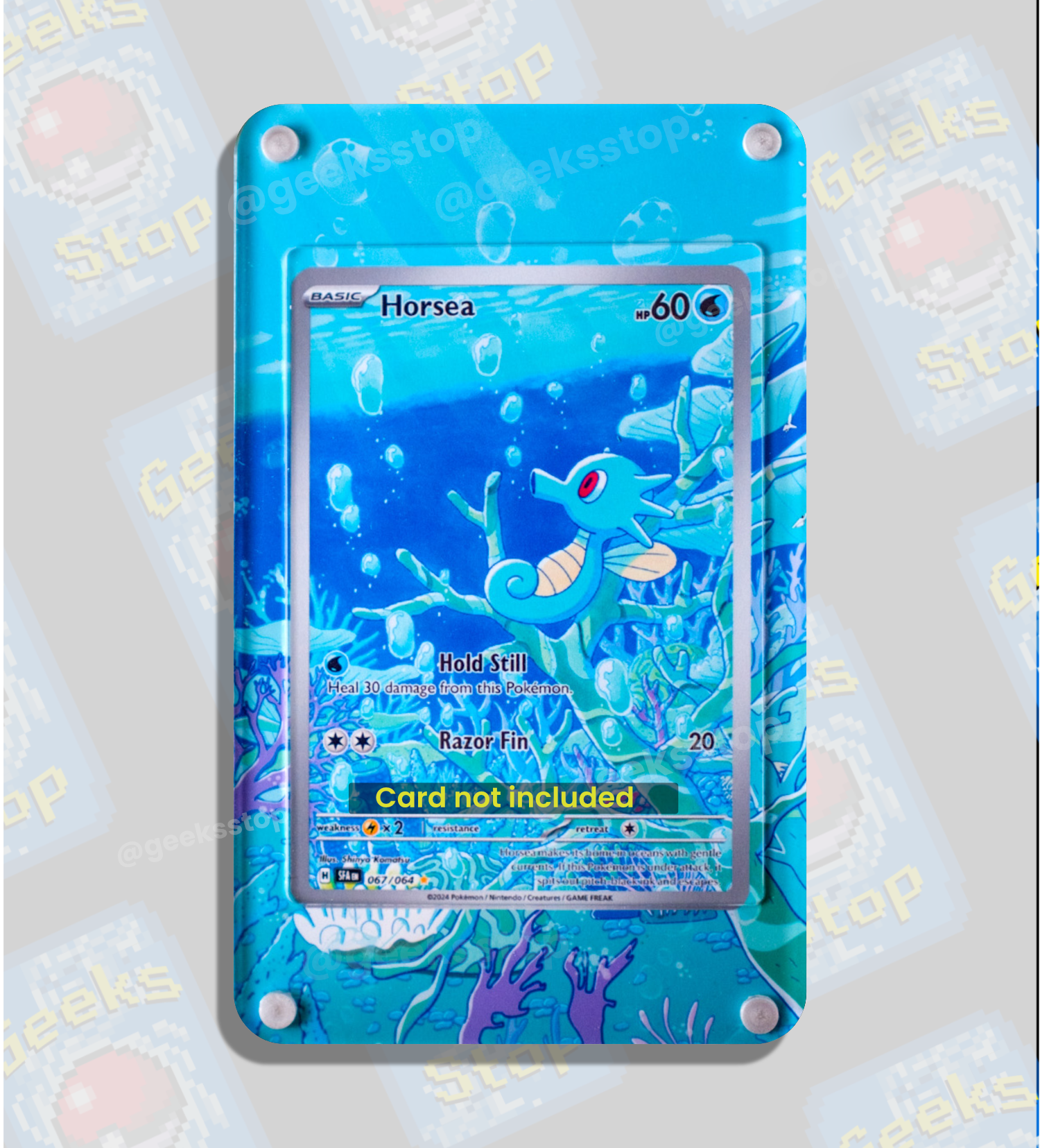 Horsea IR | Extended Art Display Case for Pokémon Card