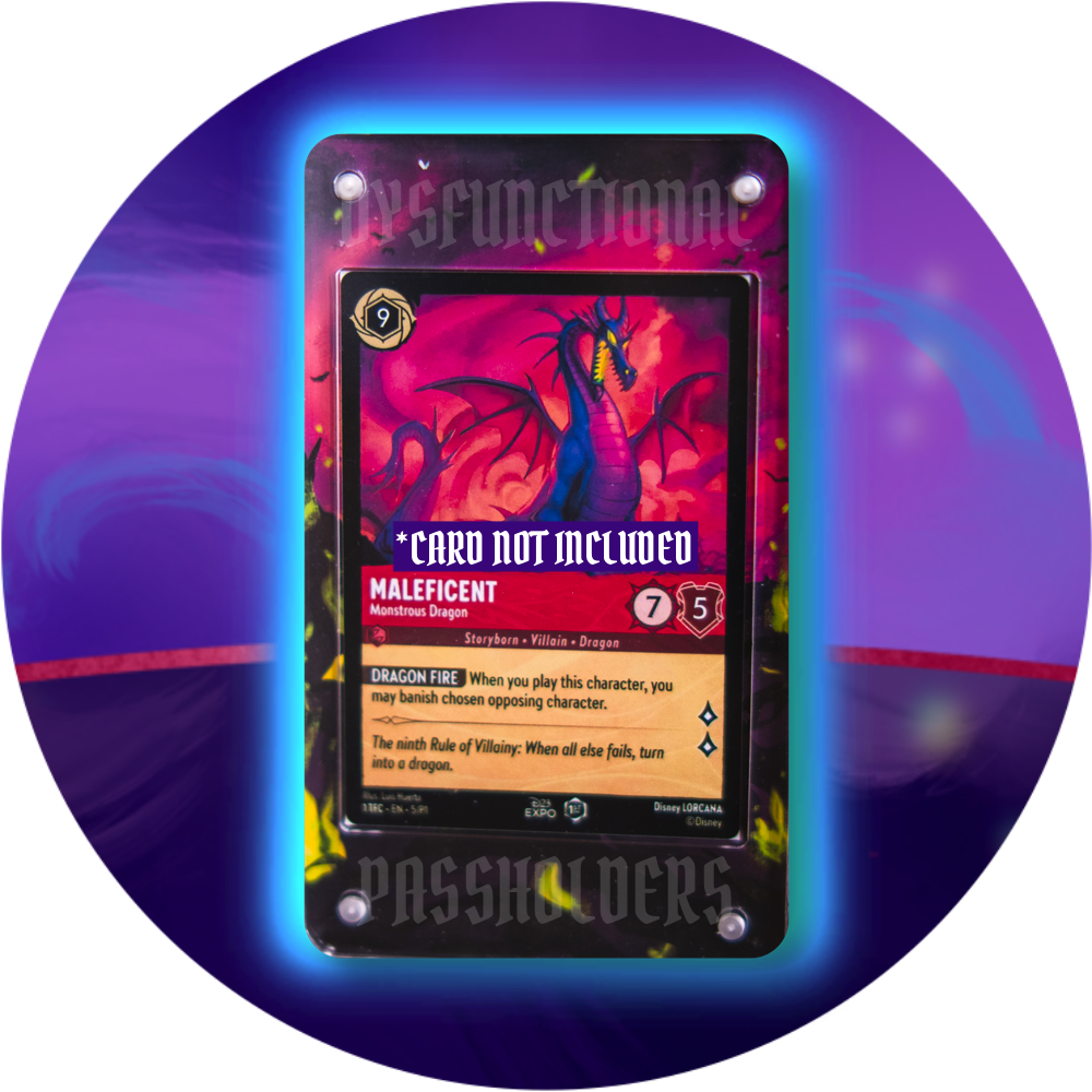 Maleficent Lorcana TCG - Chapter 1 - Extended Art Custom Card Display GeeksStop Maleficent Lorcana TCG - Chapter 1 - Extended Art Custom Card Display GeeksStop
