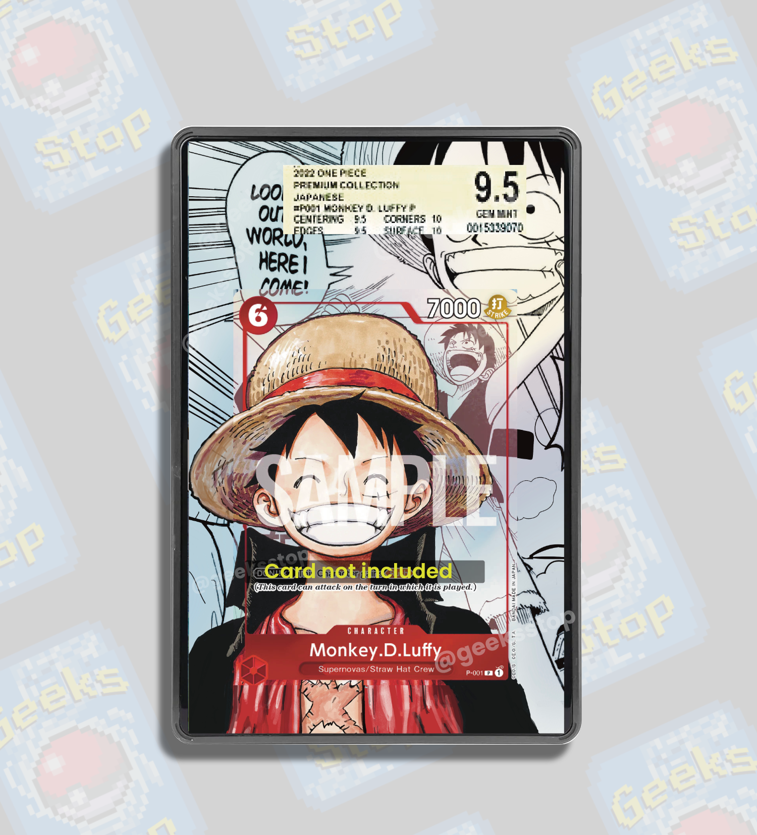 Luffy Premium Collection Promo CGC Beckett PSA | Extended Art Display Case for One Piece Card