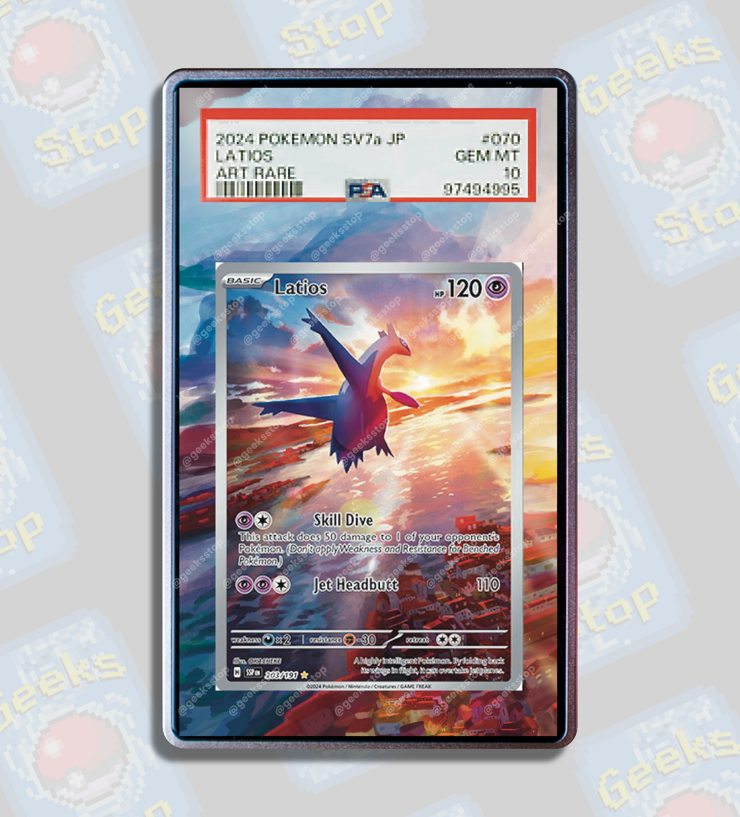 Latios Latias ex SAR PSA Beckett CGC | Extended Art Display Case for Pokemon Card