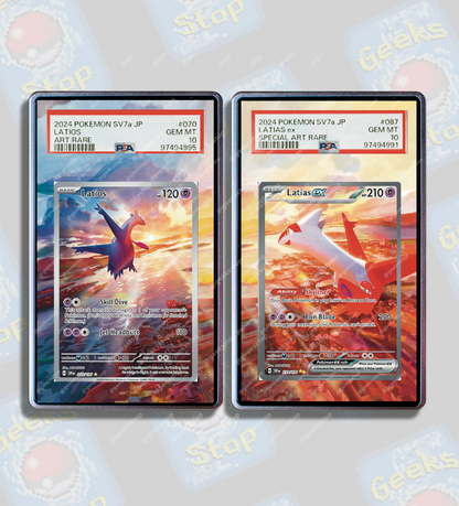 Latios Latias ex SAR PSA Beckett CGC | Extended Art Display Case for Pokemon Card