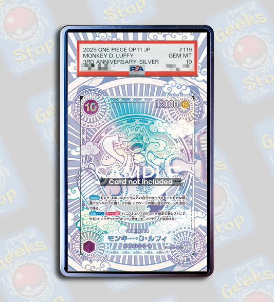 Luffy SP Silver Anniversary PSA TAG Beckett | Extended Art Display Case for One Piece Card