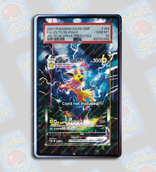 Jolteon VMAX Promo PSA TAG Beckett | Extended Art Display Case for Pokémon TCG