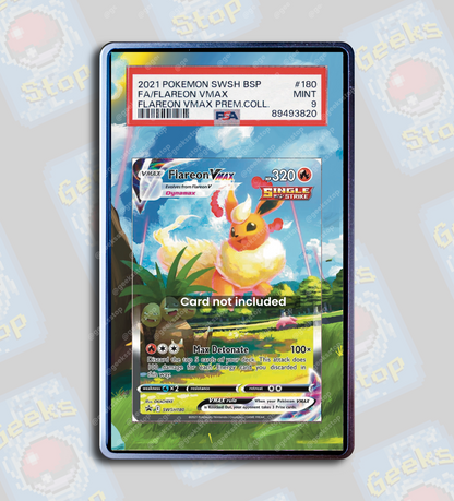 Flareon VMAX Promo PSA TAG Beckett | Extended Art Display Case for Pokémon TCG
