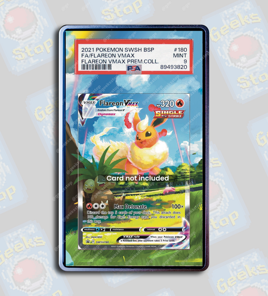 Flareon VMAX Promo PSA TAG Beckett | Extended Art Display Case for Pokémon TCG