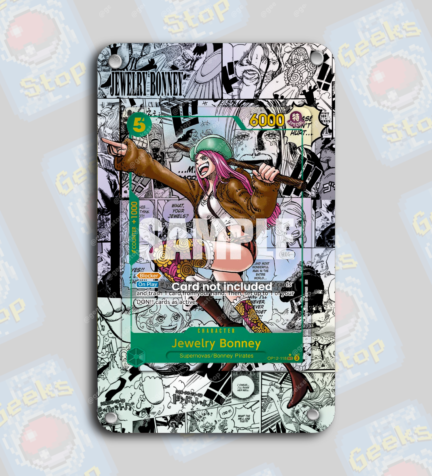 Jewelry Bonney OP12 Manga | Extended Art Display Case for One Piece Card
