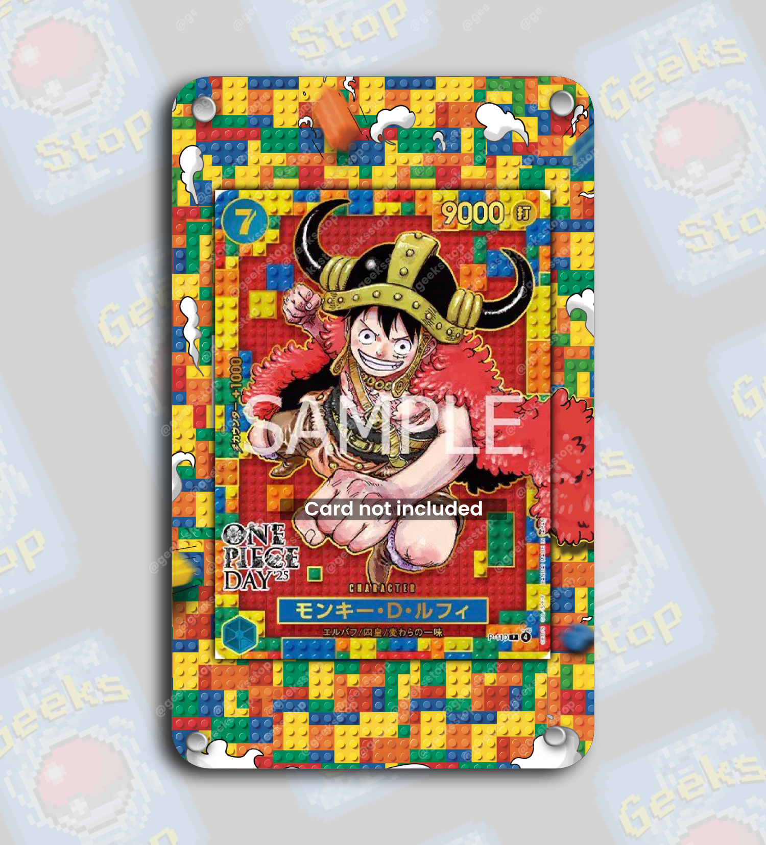 Luffy LEGO One Piece Day 2025 Promo | Extended Art Display Case for OPTCG Card