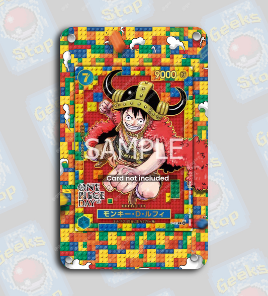 Luffy LEGO One Piece Day 2025 Promo | Extended Art Display Case for OPTCG Card