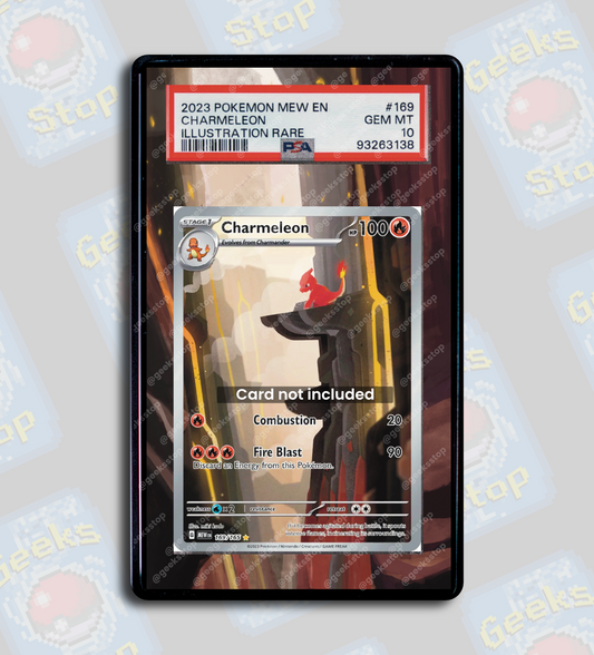 Charmeleon 151 PSA TAG Beckett | Extended Art Display Case for Pokemon Card