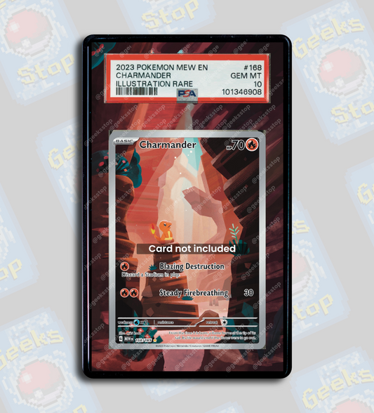 Charmander 151 PSA TAG Beckett | Extended Art Display Case for Pokemon Card