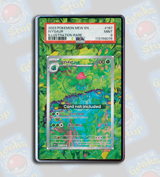 Ivysaur 151 PSA TAG Beckett | Extended Art Display Case for Pokemon Card