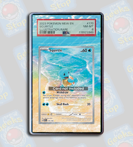 Squirtle 151 PSA TAG Beckett | Extended Art Display Case for Pokemon Card
