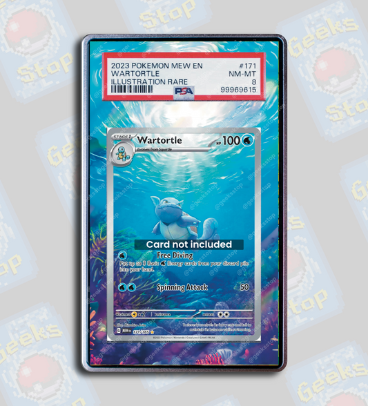 Wartortle 151 PSA TAG Beckett | Extended Art Display Case for Pokemon Card