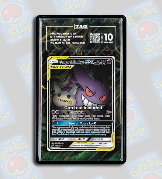 Gengar Mimikyu GX Alt Art PSA TAG Beckett | Display Case Extended Art for Pokemon Card