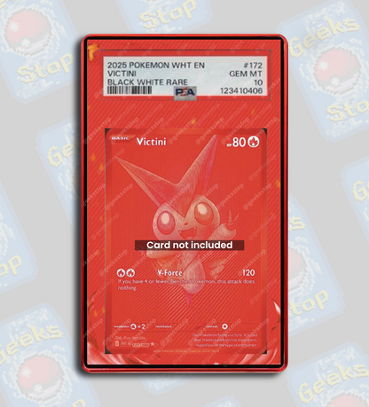 Victini ex BWR PSA TAG Beckett | Extended Art Display Case for Graded Pokemon Card